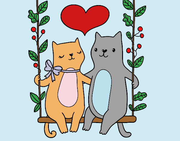 Gatitos enamorados