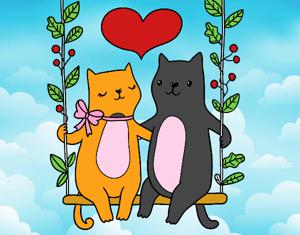 Gatitos enamorados