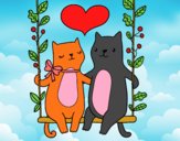 Gatitos enamorados