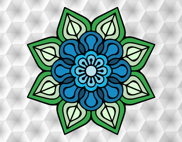 Mandala de flor sencilla