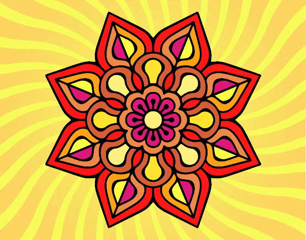 Mandala de flor sencilla