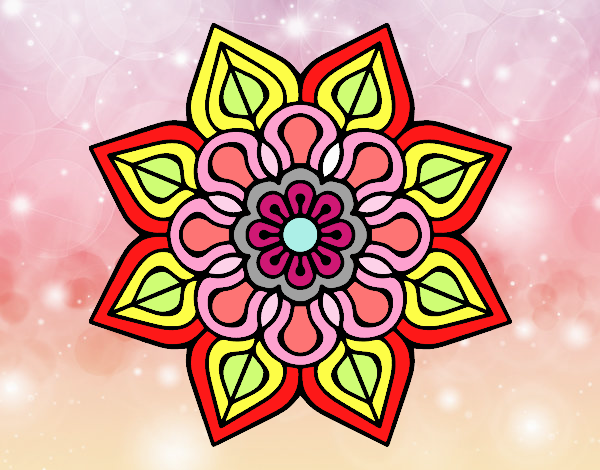 Mandala de flor sencilla