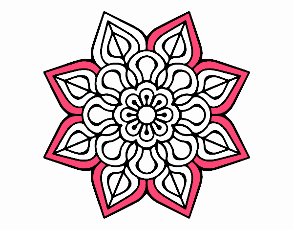 Mandala de flor sencilla