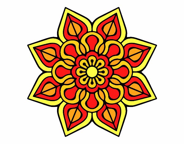 Mandala de flor sencilla