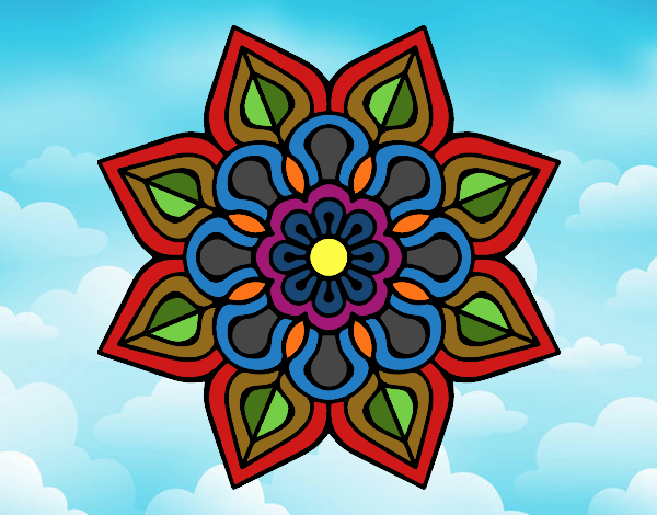 Mandala de flor sencilla