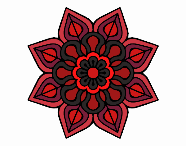 Mandala de flor sencilla