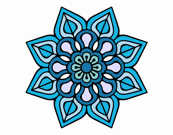 Mandala de flor sencilla