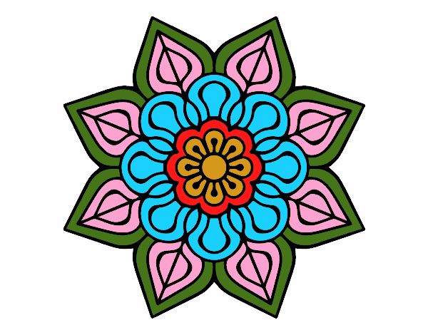 Mandala de flor sencilla