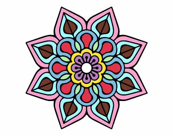 Mandala de flor sencilla