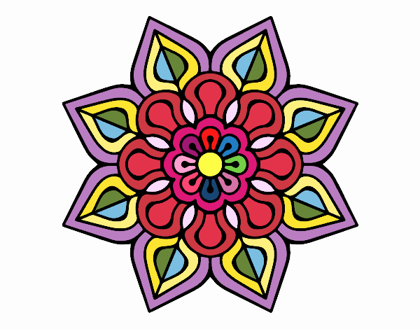 Mandala de flor sencilla