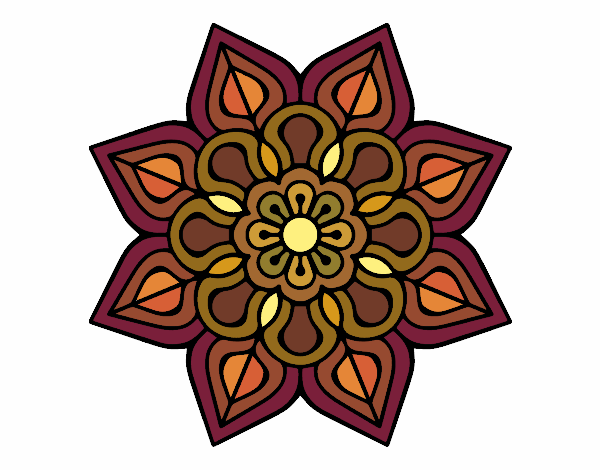 Mandala de flor sencilla