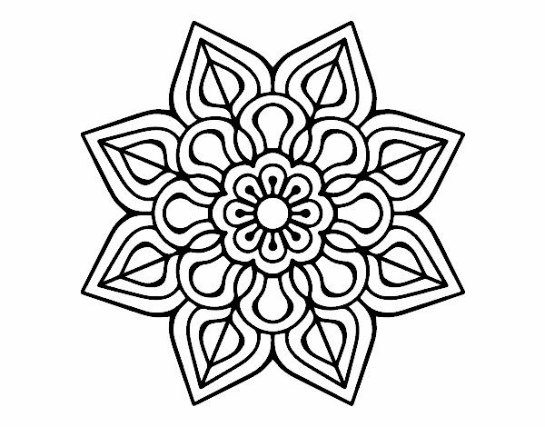 Mandala de flor sencilla