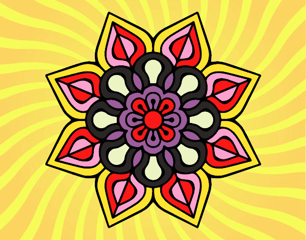 Mandala de flor sencilla