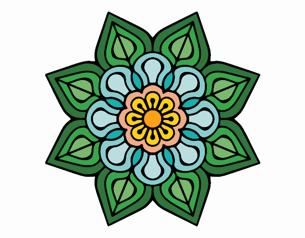 Mandala de flor sencilla