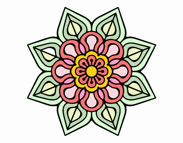 Mandala de flor sencilla