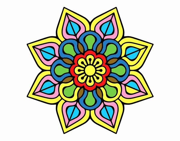 Mandala de flor sencilla