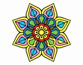 Mandala de flor sencilla