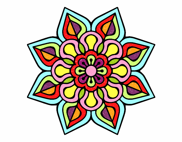 Mandala de flor sencilla