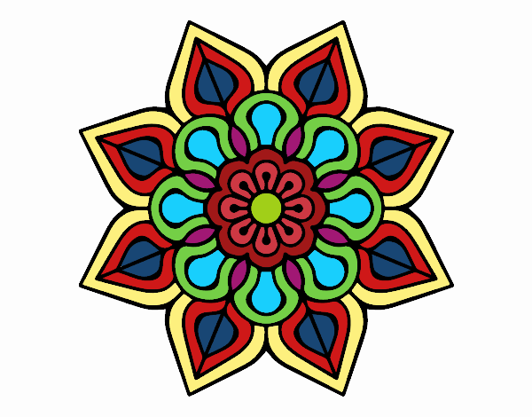 Mandala de flor sencilla