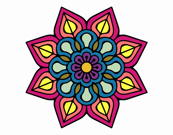 Mandala de flor sencilla