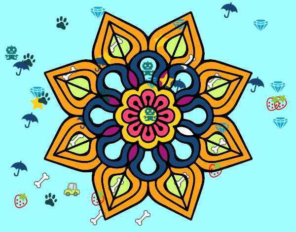 Mandala de flor sencilla