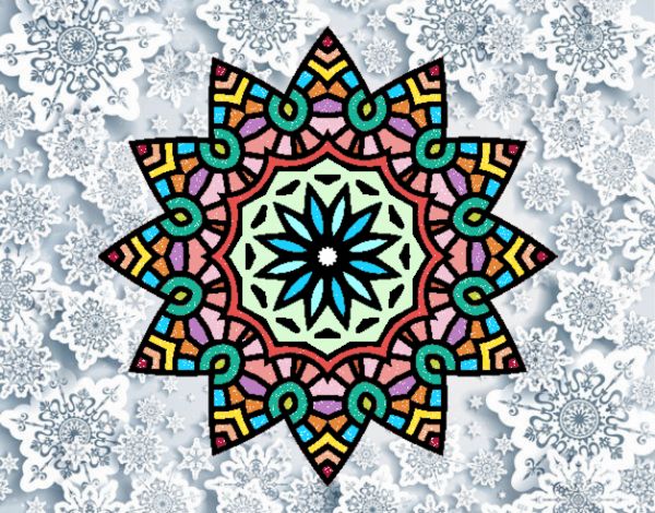 Mandala estrella floral