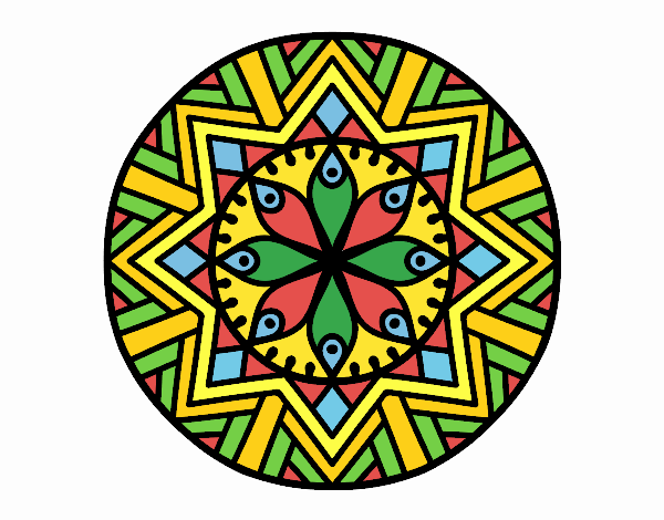 Mandala flor de bambú