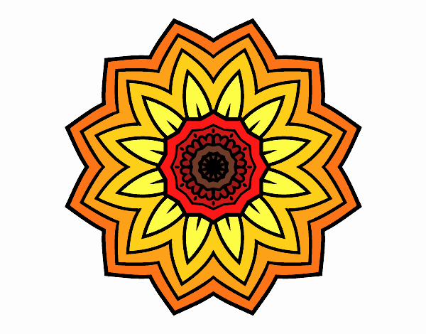 Mandala flor de girasol