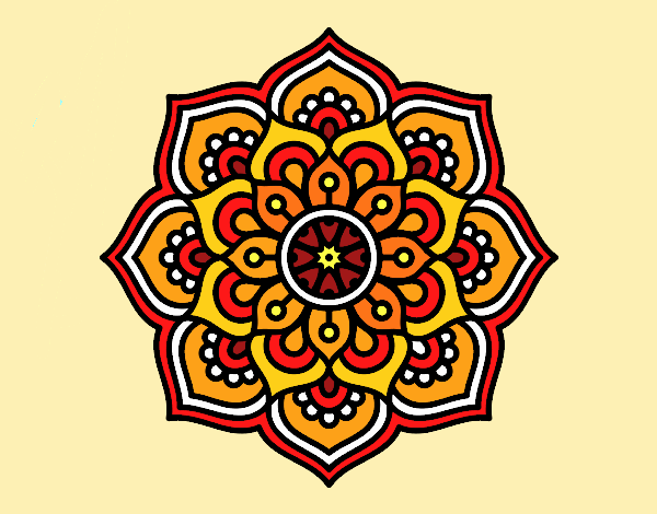 Mandala flor de la concentración