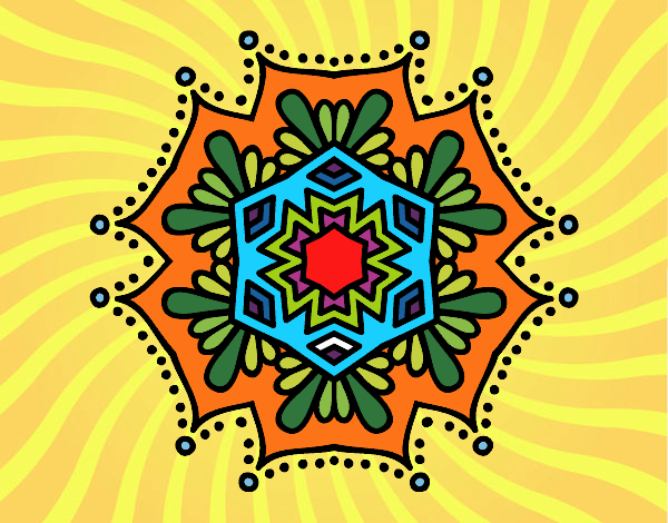 Mandala flor simétrica