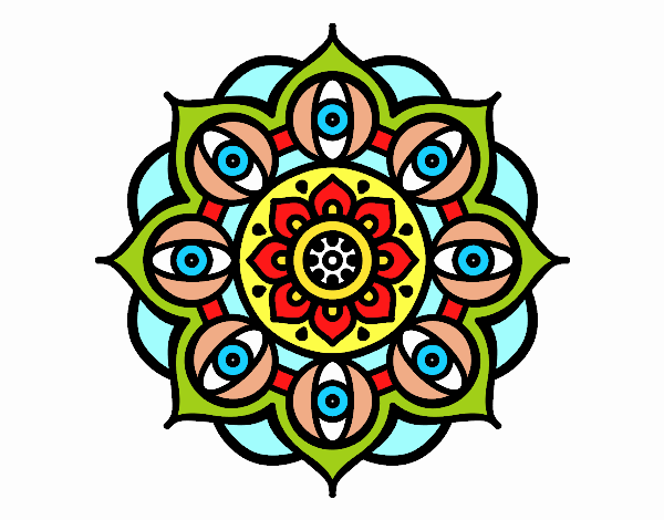 Mandala ojos abiertos