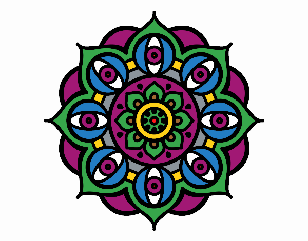 Mandala ojos abiertos