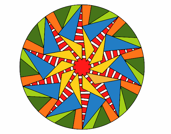 Mandala sol triangular