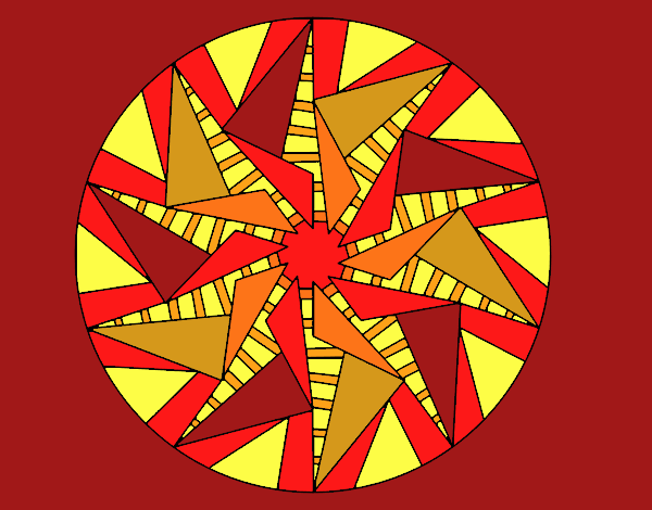 Mandala sol triangular