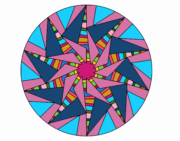 Mandala sol triangular