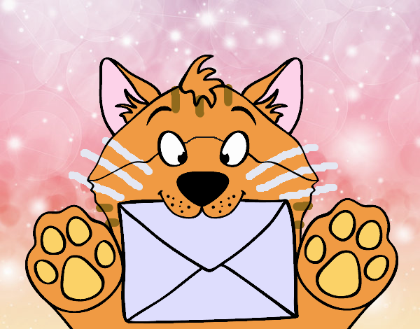 Gatito Atigrado con carta