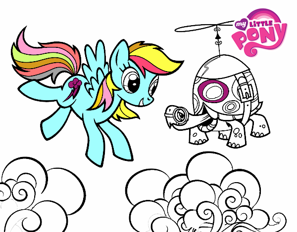 Rainbow Dash y la tortuga tanque