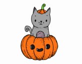 Un gatito de Halloween