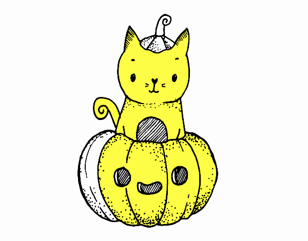 Un gatito de Halloween