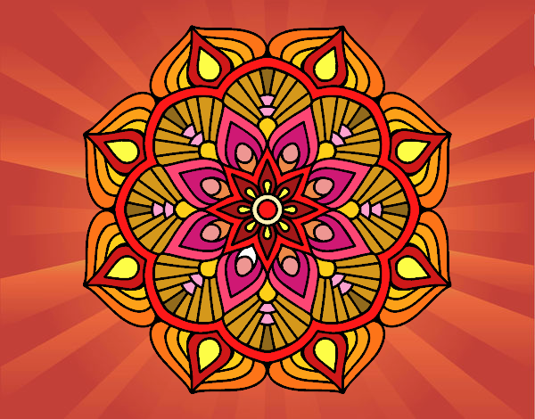 Un mandala de flor oriental