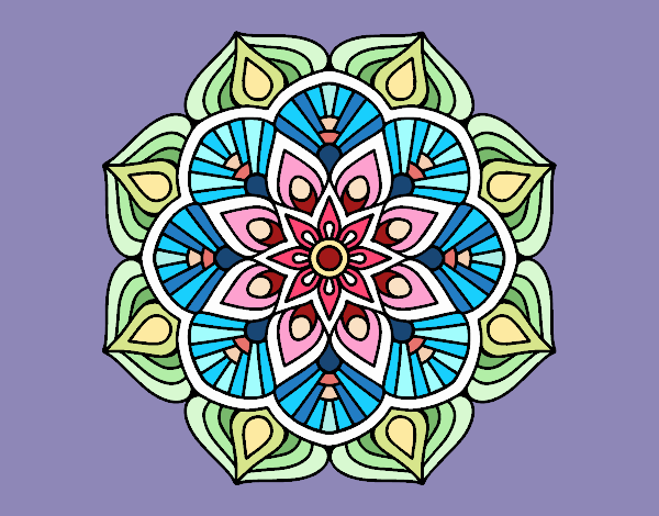 Un mandala de flor oriental