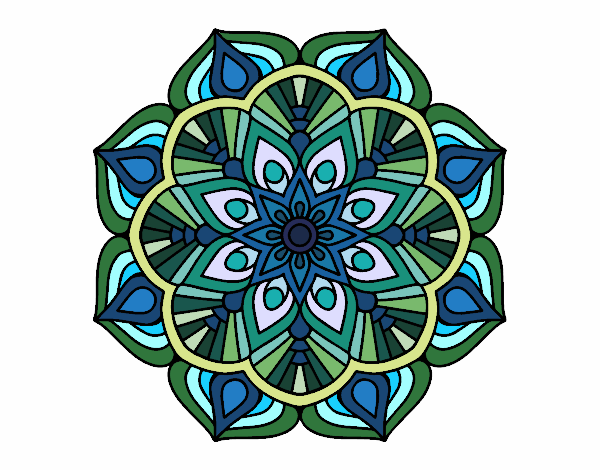 Un mandala de flor oriental