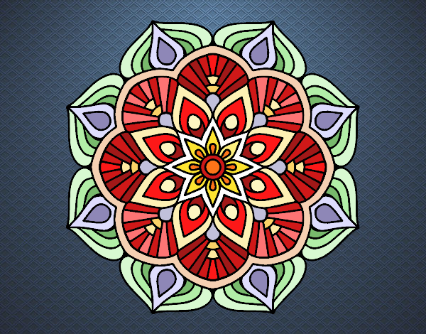 Un mandala de flor oriental