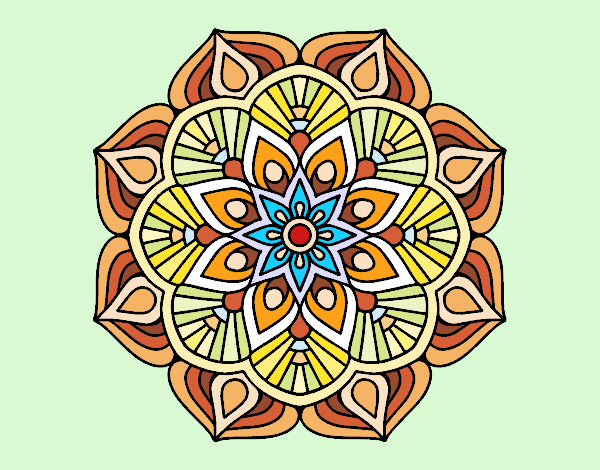 Un mandala de flor oriental