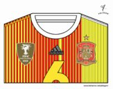 Camiseta del mundial de fútbol 2014 de España