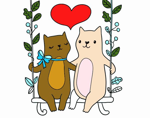 Gatitos enamorados