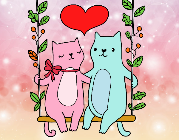 Gatitos enamorados