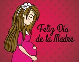 Mamá embarazada en el día de la madre