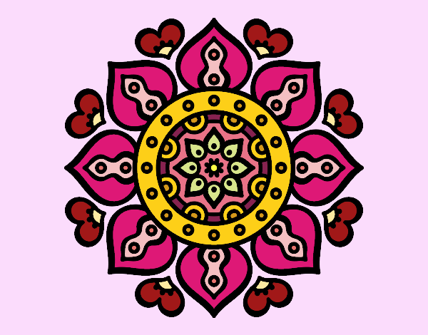 Mandala corazones árabes