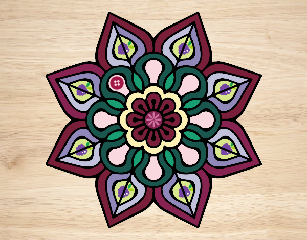 Mandala de flor sencilla